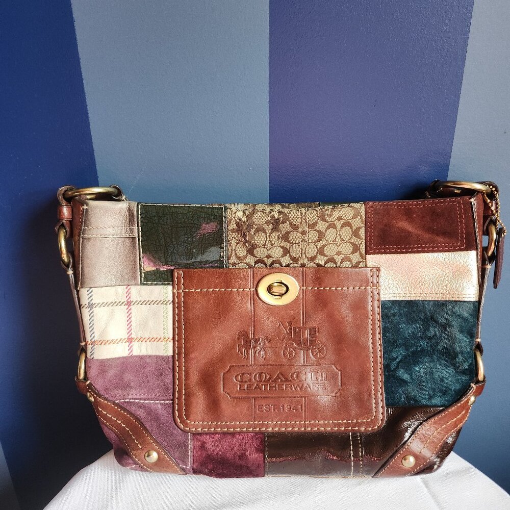 RARE Coach Patchwork Shoulder Bag